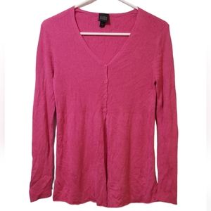 Eileen Fisher Silk Cashmere Blend Button Up Cardigan Size Small